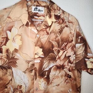 Vintage Pacifica Hawaii Casual Button‎ Down Shirt Aloha Tropical Pattern